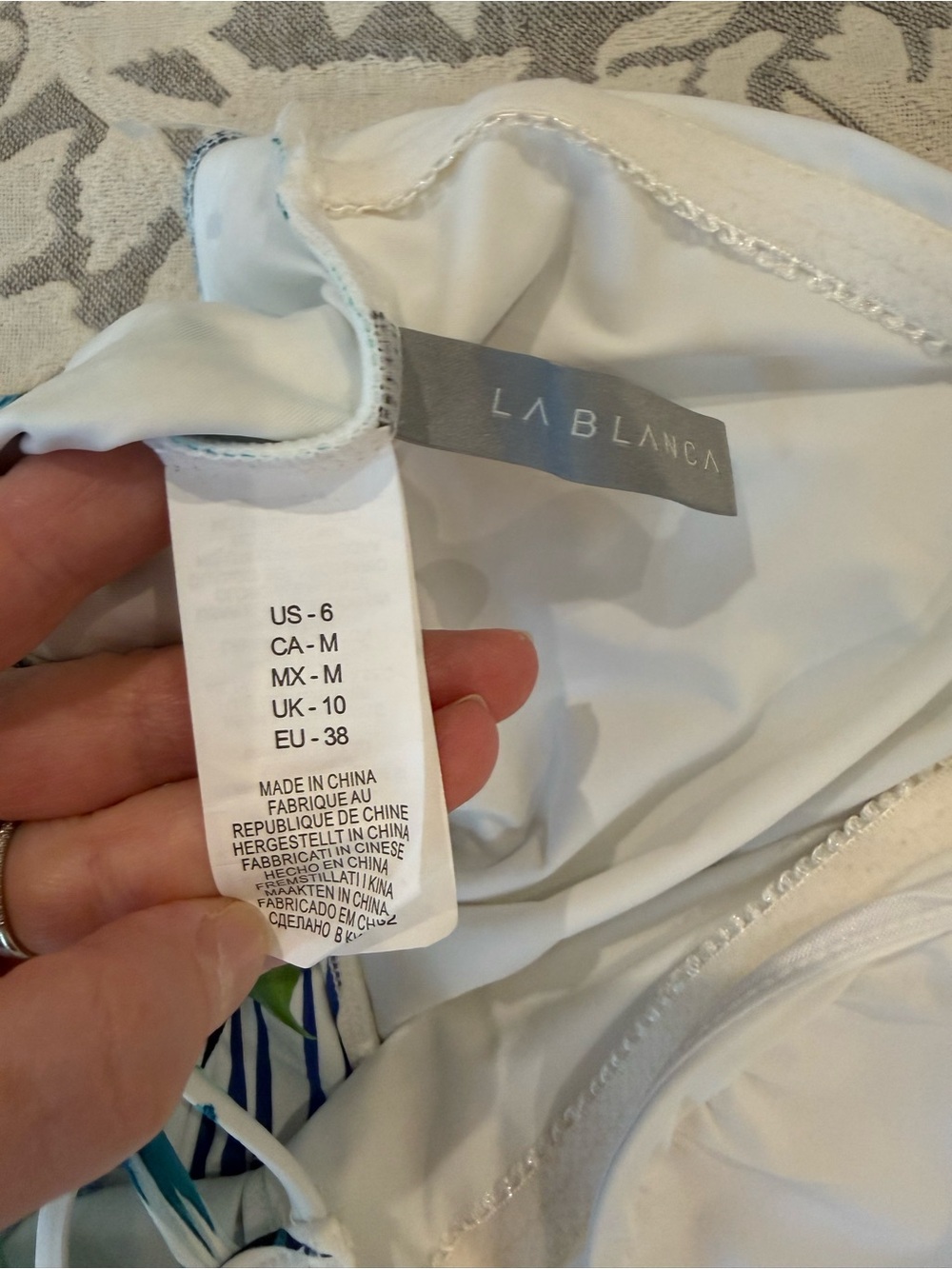 NWT La Blanca Tropical One Piece Bathing Suit Size 6 - Picture 8 of 11